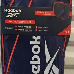 Reebok 7 Pc Pickleball Paddle Set Wood 13 mm Blue
